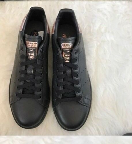 black and rose gold adidas trainers