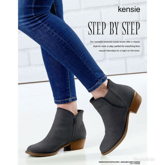 den første Stereotype Stranden NIB Kensie Gerona KS193001 Side Zip Dark Grey Ankle Bootie Women's 7.5 |  eBay
