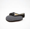 Minnetonka Black Suede Faux Fur Lined Cally Moccasin Slippers #4010