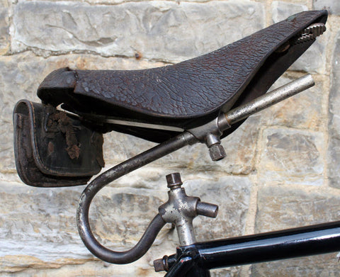 Antique Brantford Red Bird Leather Tool Case For Men's 1890s 1900 Bicycle  Damage