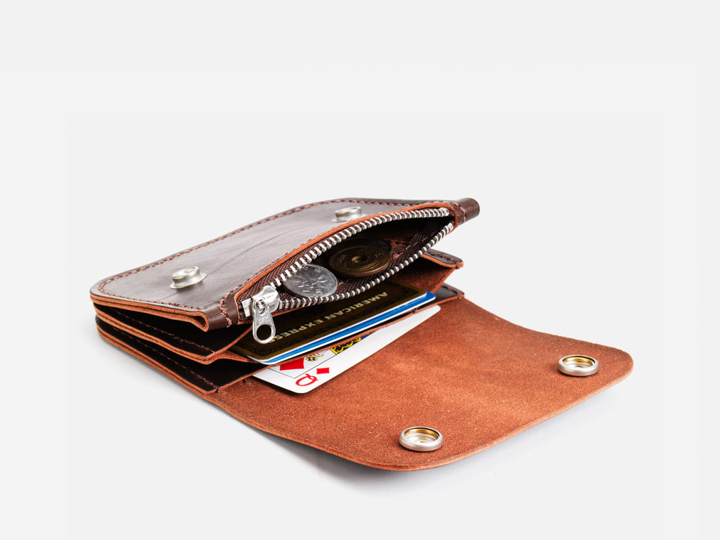 No. 262 Small Leather Trucker Wallet, Brown – Billykirk