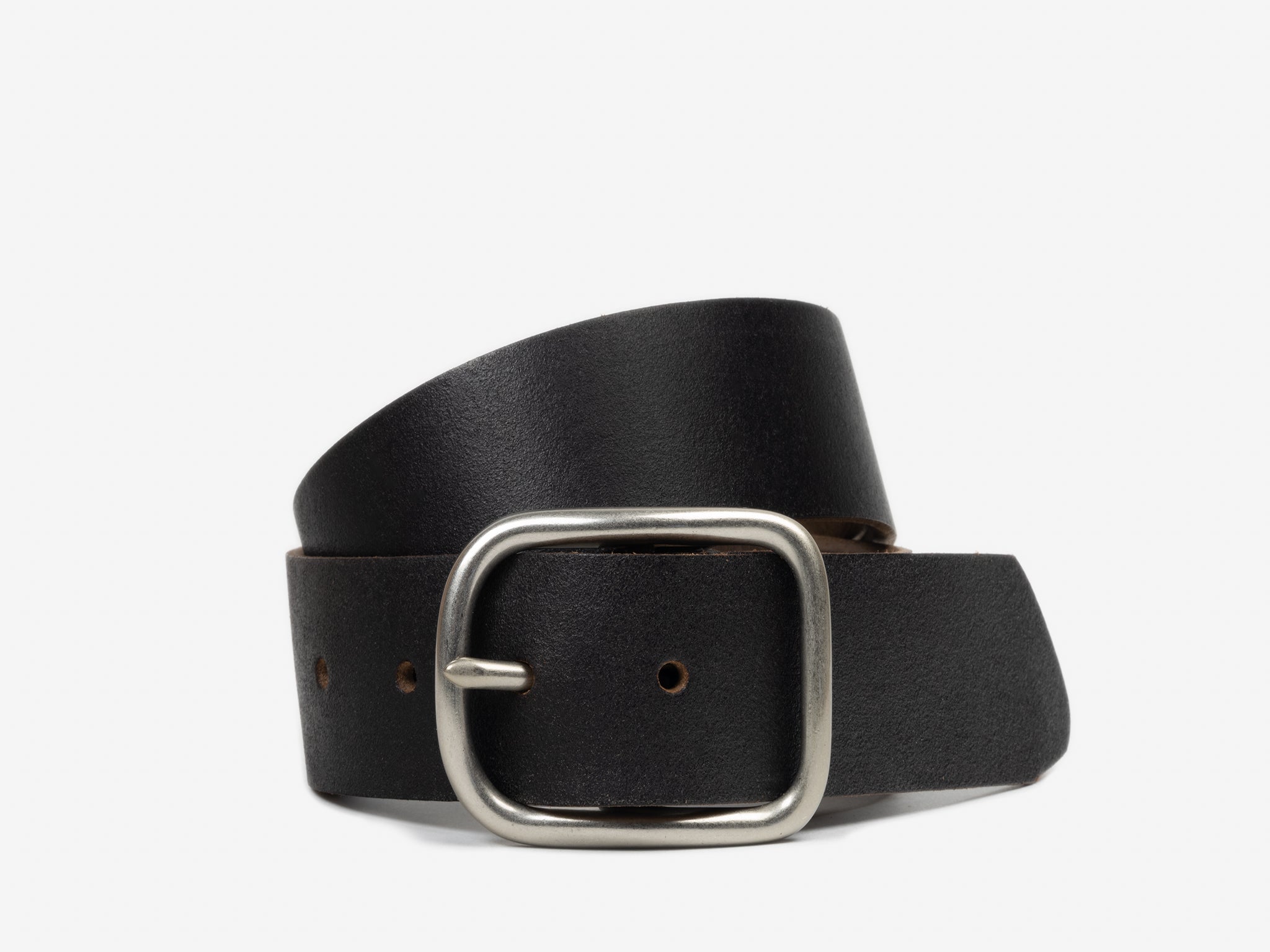 No. 288 Center Bar Leather Belt in Java Waxed Flesh by Billykirk