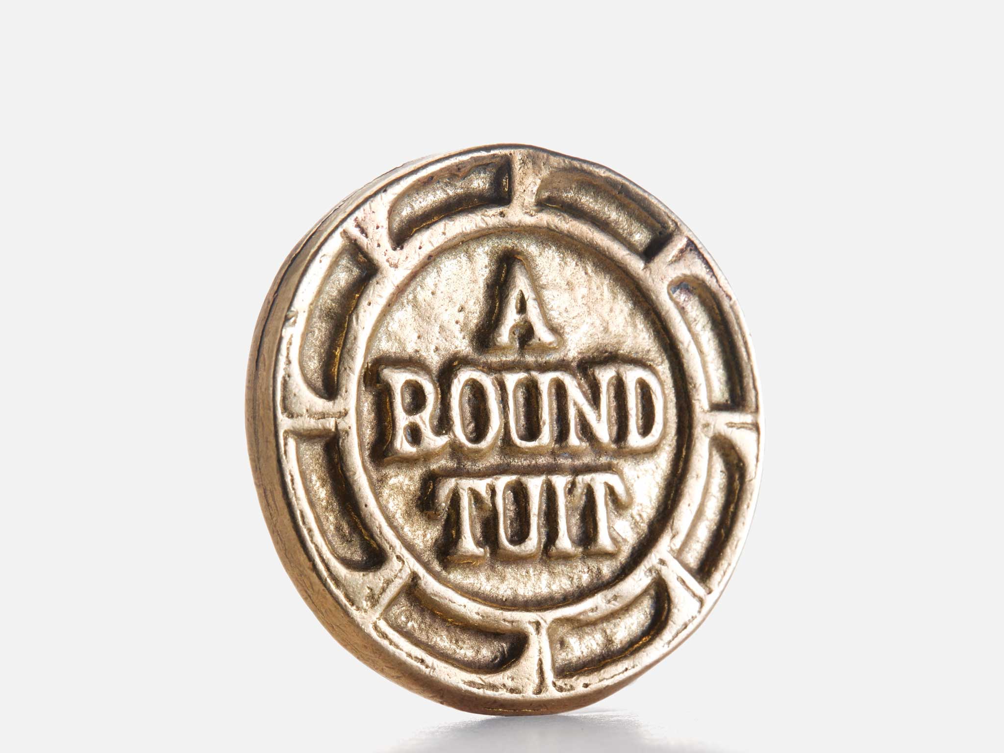 Roundland 356-Round-Tuit-Solid-Raw-Brass-Coin-Front