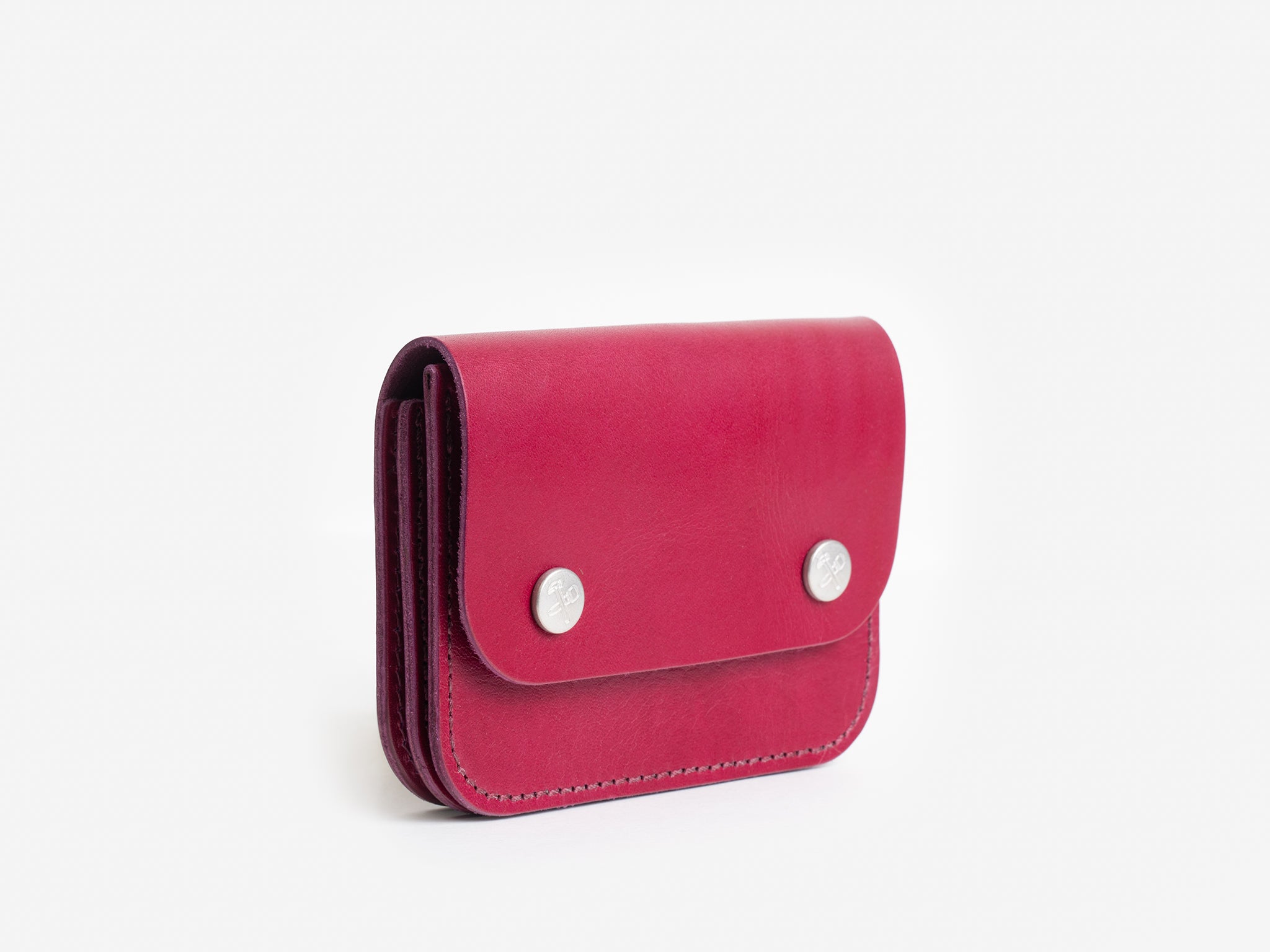 No. 262 Small Leather Trucker Wallet, Dark Fuchsia – Billykirk