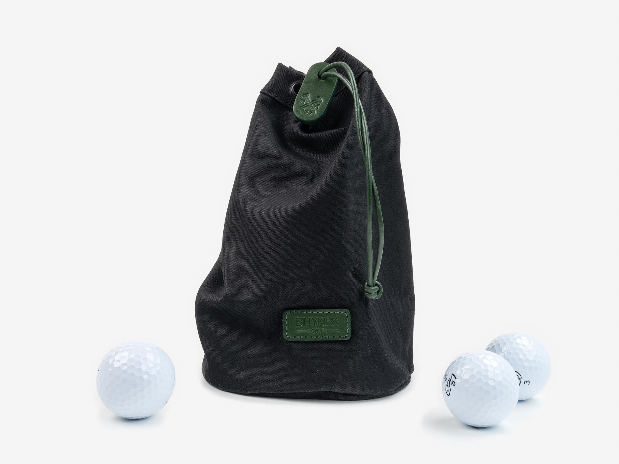 Leather Golf Ball Case. Custom Full Grain Leather Ball Cover. Golf