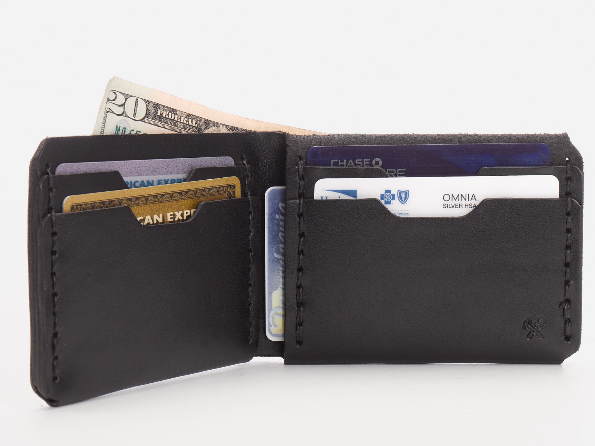 No. 398 Bi-Fold Wallet in Black Leather by Billykirk