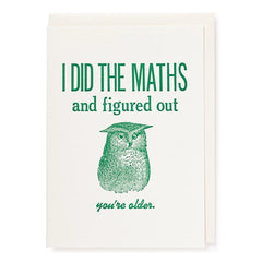 Archivist Greeting Cards, I did the maths birthday