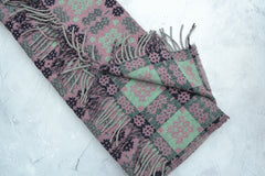 Welsh Blankets hand woven in the Caernarfon pattern design - Cambrian Reverse side