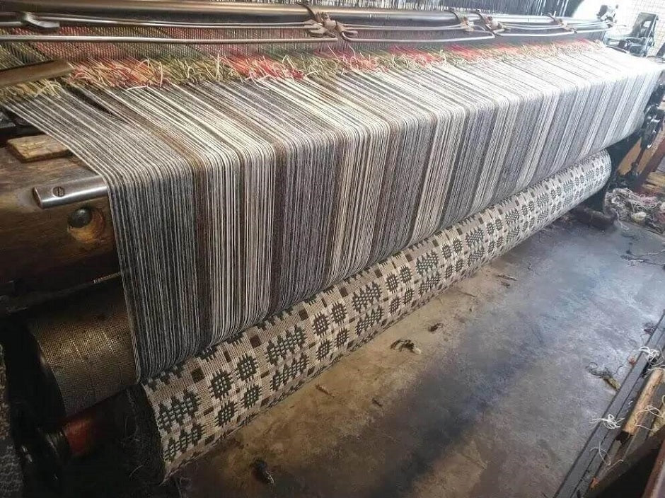 Welsh Blanket on the Loom