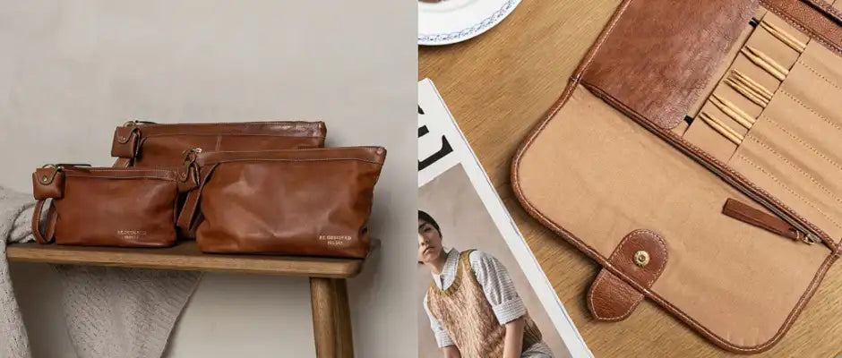 Re:Designed Project Bags - Handmade leather knitting bags, cases and organisers for your knitting projects