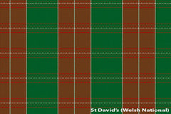 Welsh Gifst - Welsh tartan scarf by surname - Patron Saint of Wales, St David