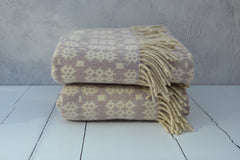 Welsh Blankets hand woven in the Caernarfon pattern design - Blaenffos