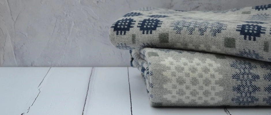 Welsh tapestry blankets - hand woven in Wales - Harlech blanket
