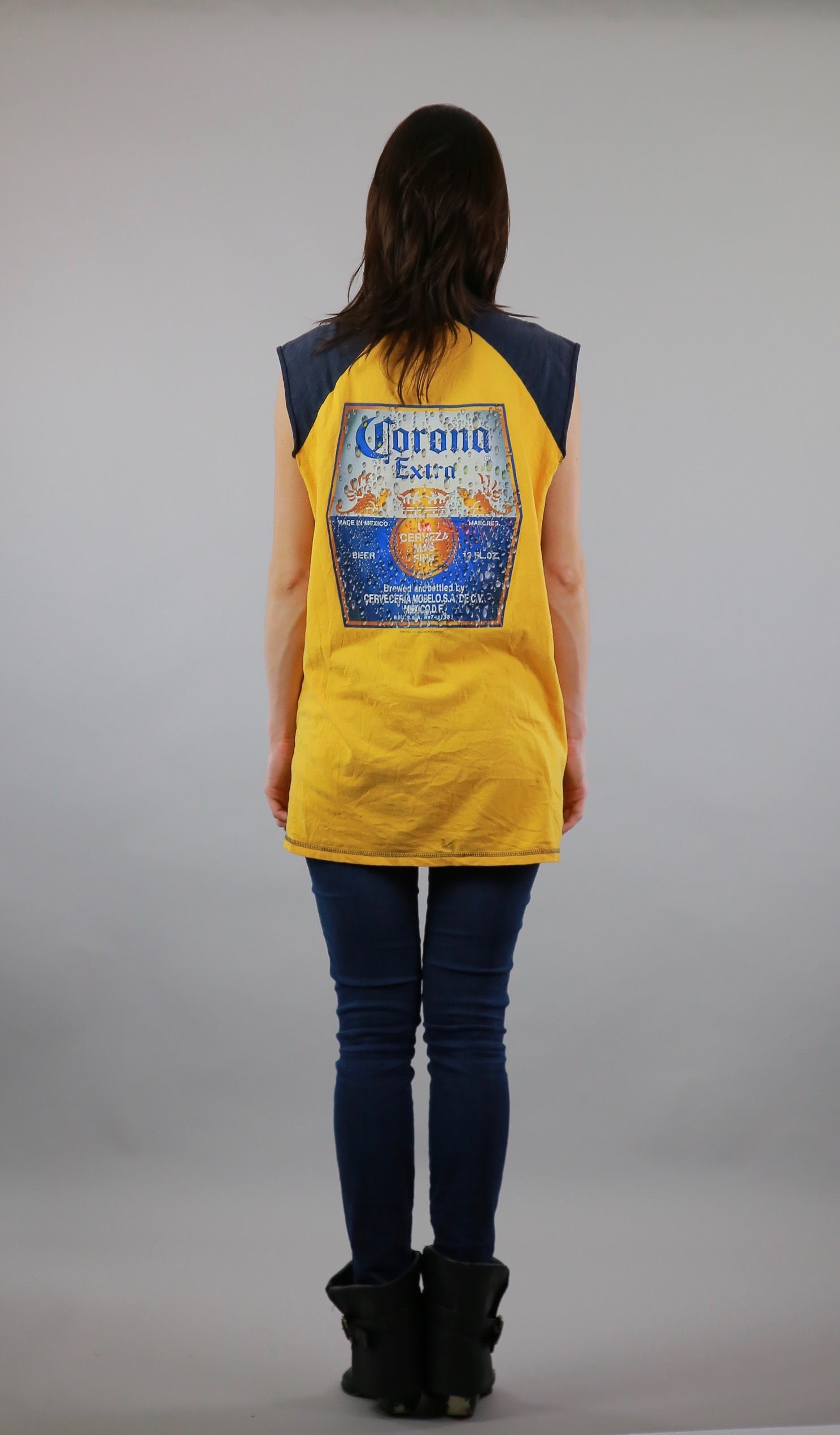 Corona shirt Vintage 90s grunge beer tee graphic sleeveless oversized L