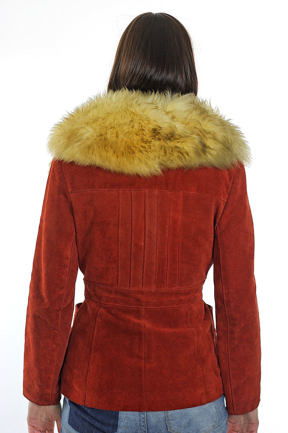 suede jacket with fur