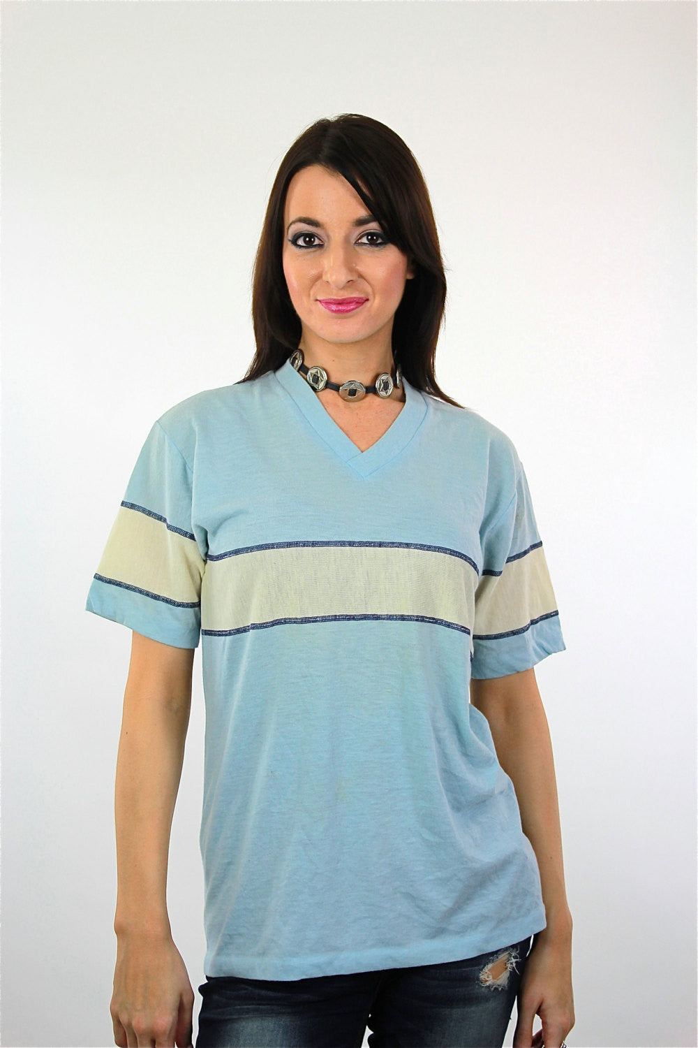 90s striped shirt womens