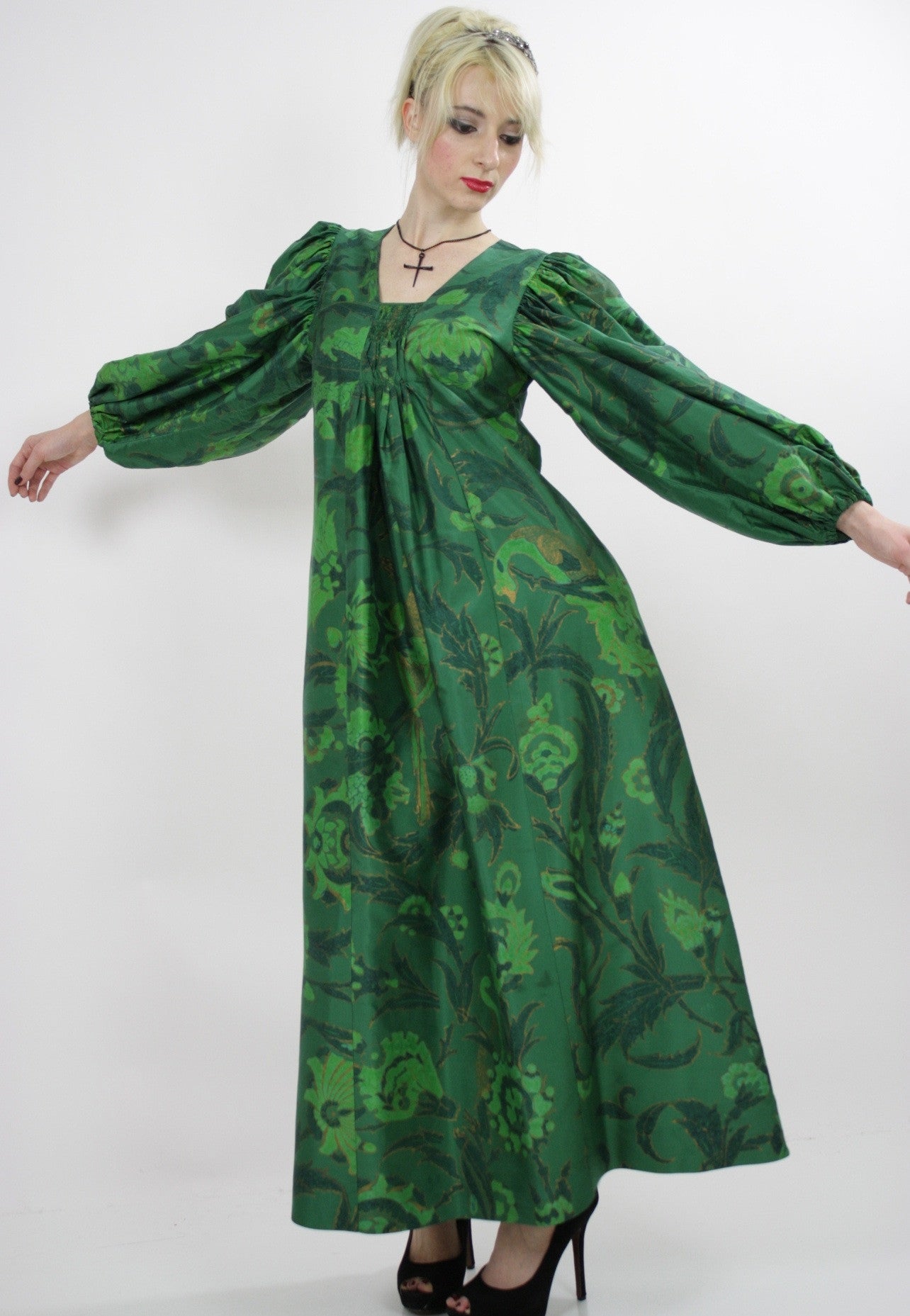 silk caftan dress