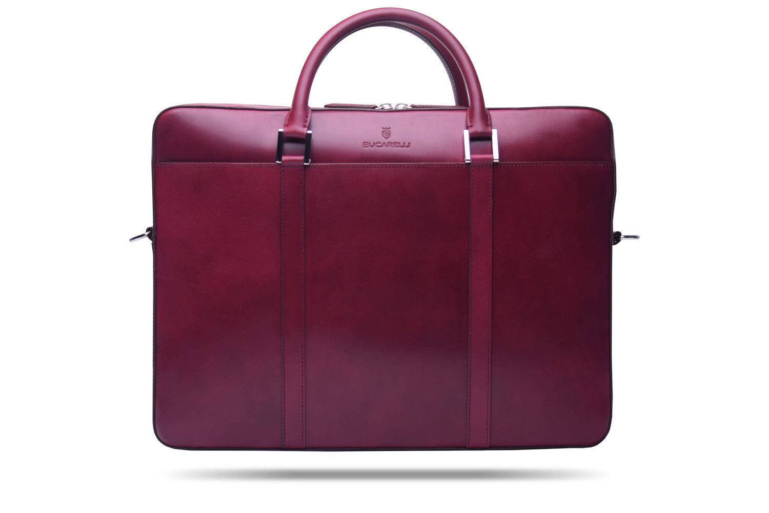 Briefcase leather bag in burgundy – Bidinis Bags