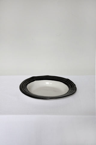 btw Ceramics Black Striped Salad Plate