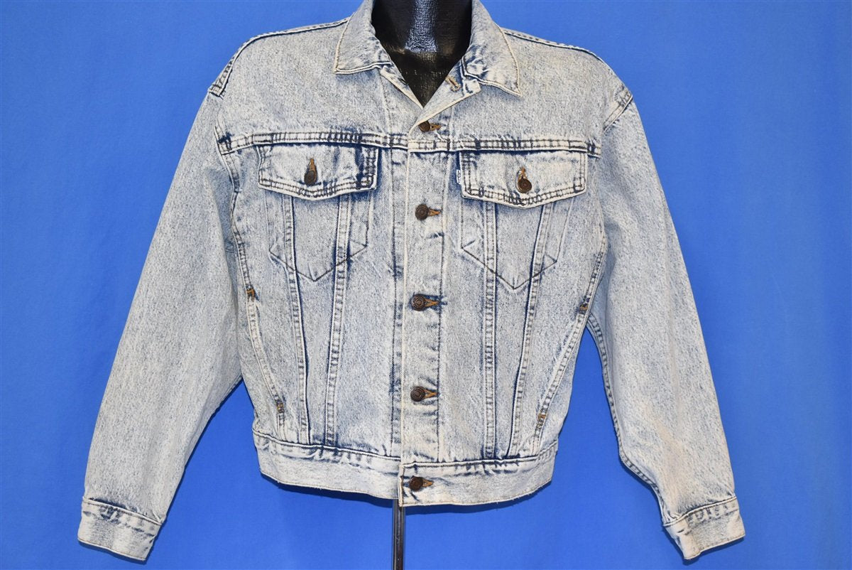 90s Levis 527 Acid Wash Denim Trucker Jacket Medium - The Captains Vintage