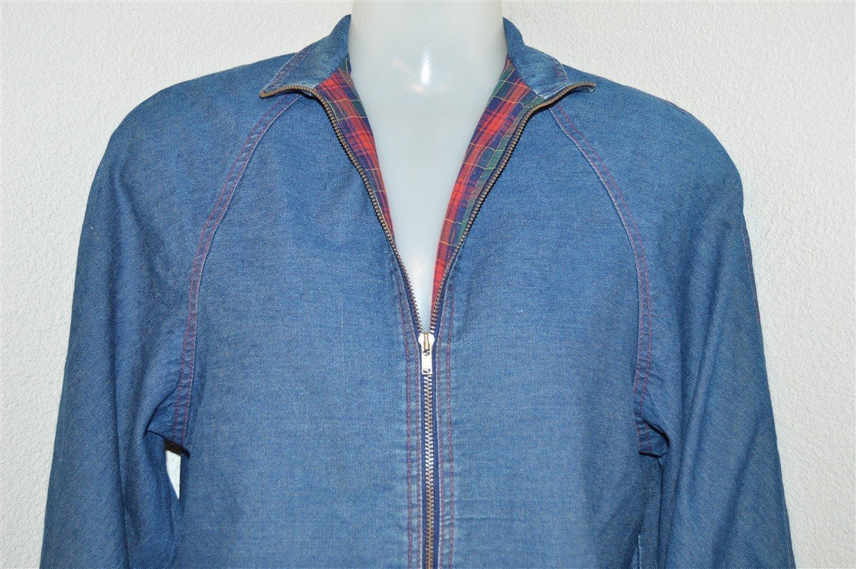 80s Neo Gould Zip Denim Light Womens Jacket Sz 14