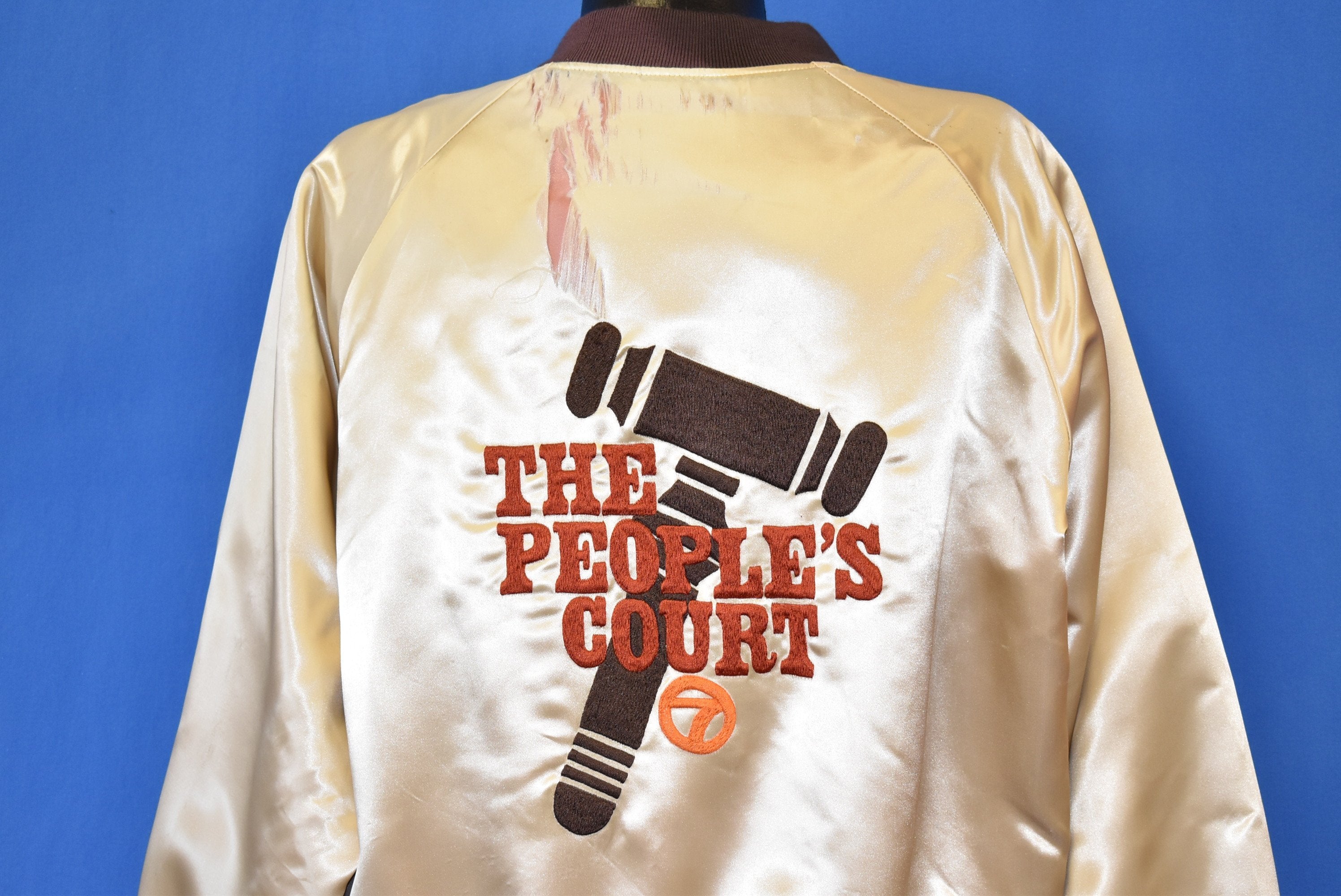 80s The People's Court Satin Jacket Large