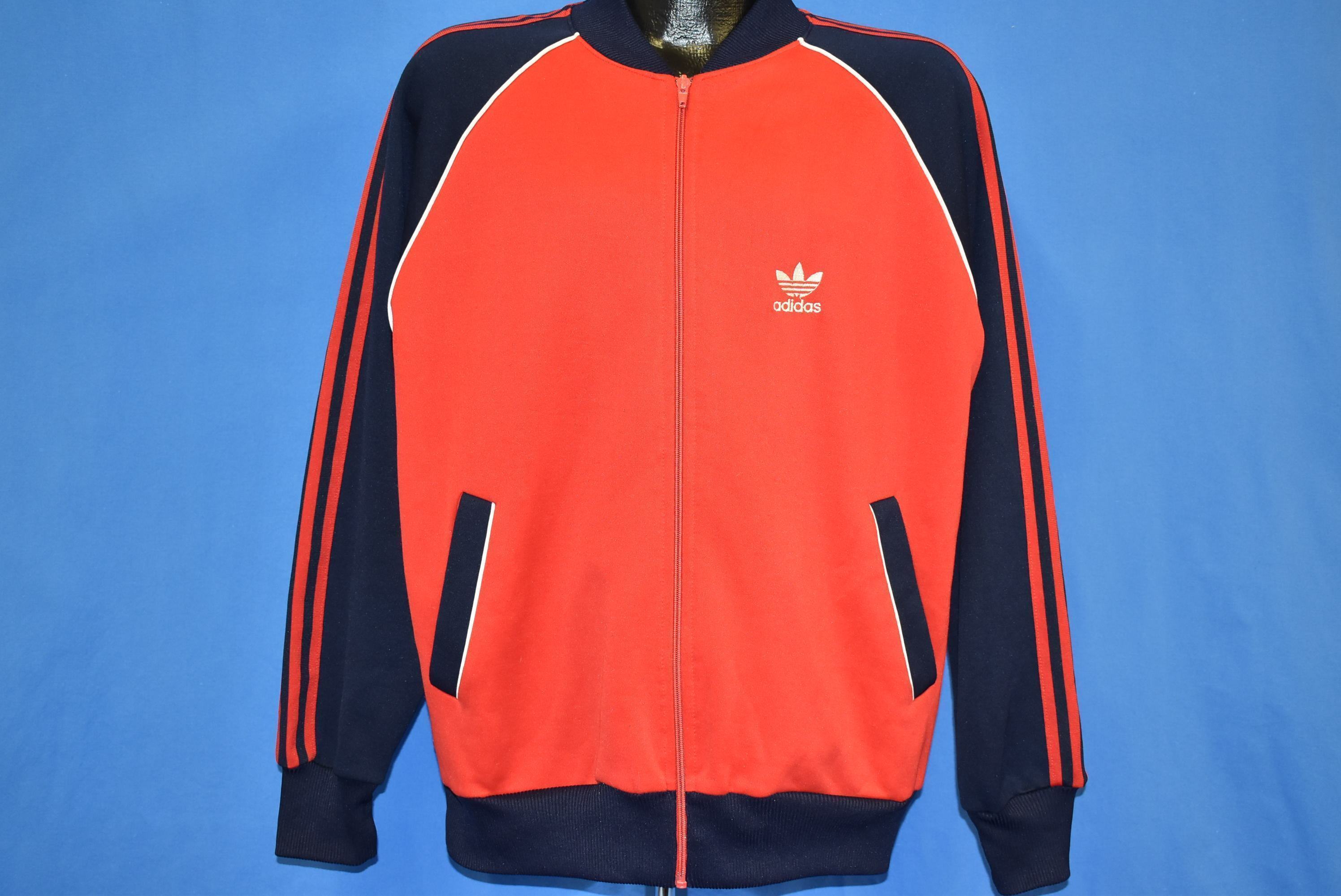 adidas trefoil jacket blue