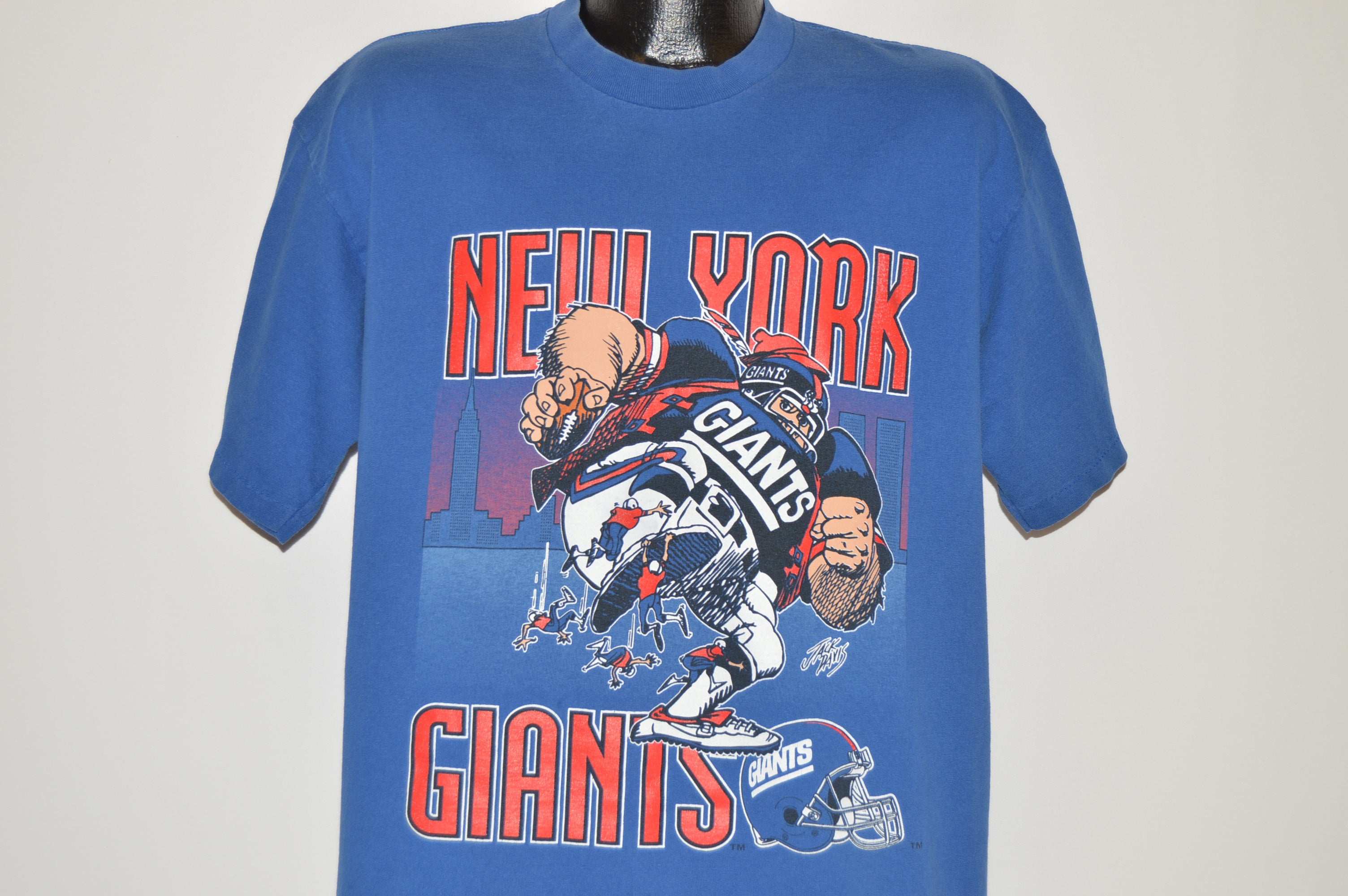 90s New York Giants Jack Davis Cartoon T Shirt Extra Large
