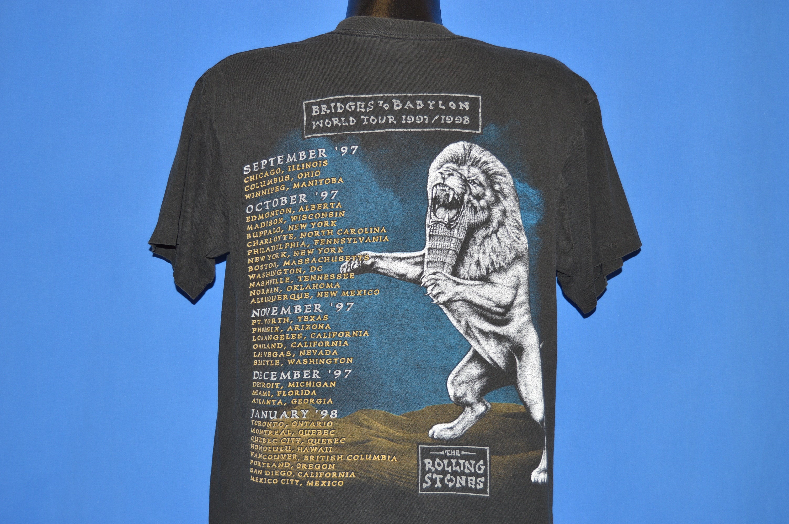 rolling stones bridges to babylon tour shirt