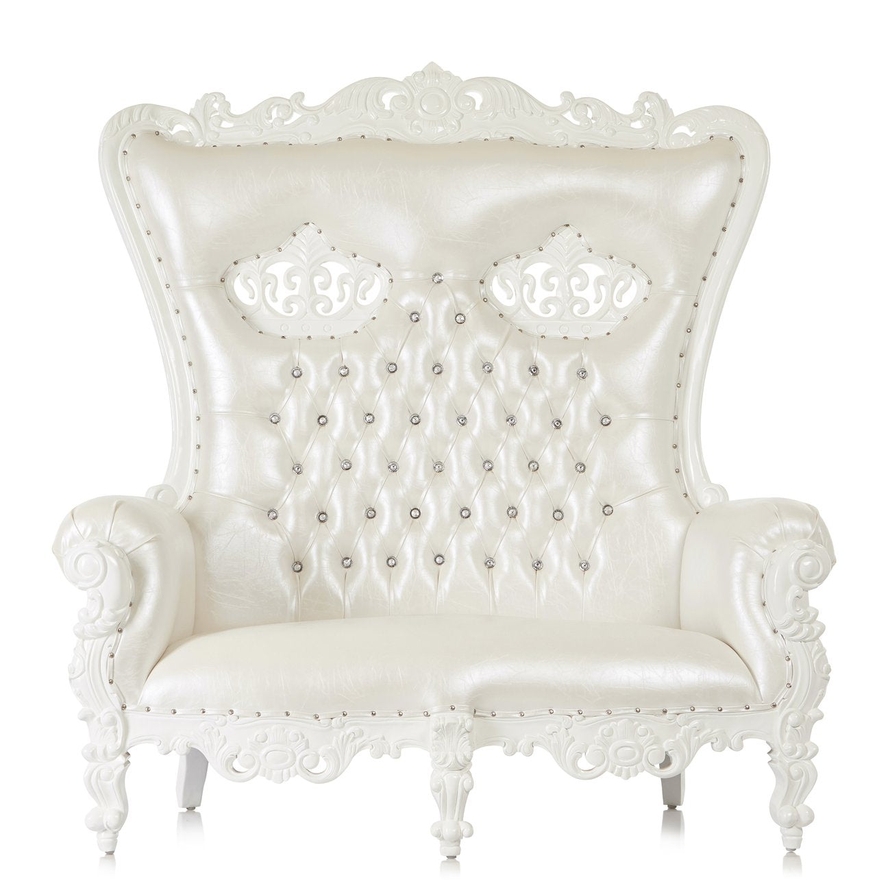 white throne loveseat