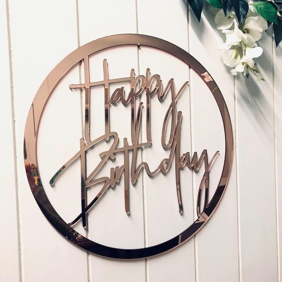 Happy Birthday Acrylic Sign Studio Eleven