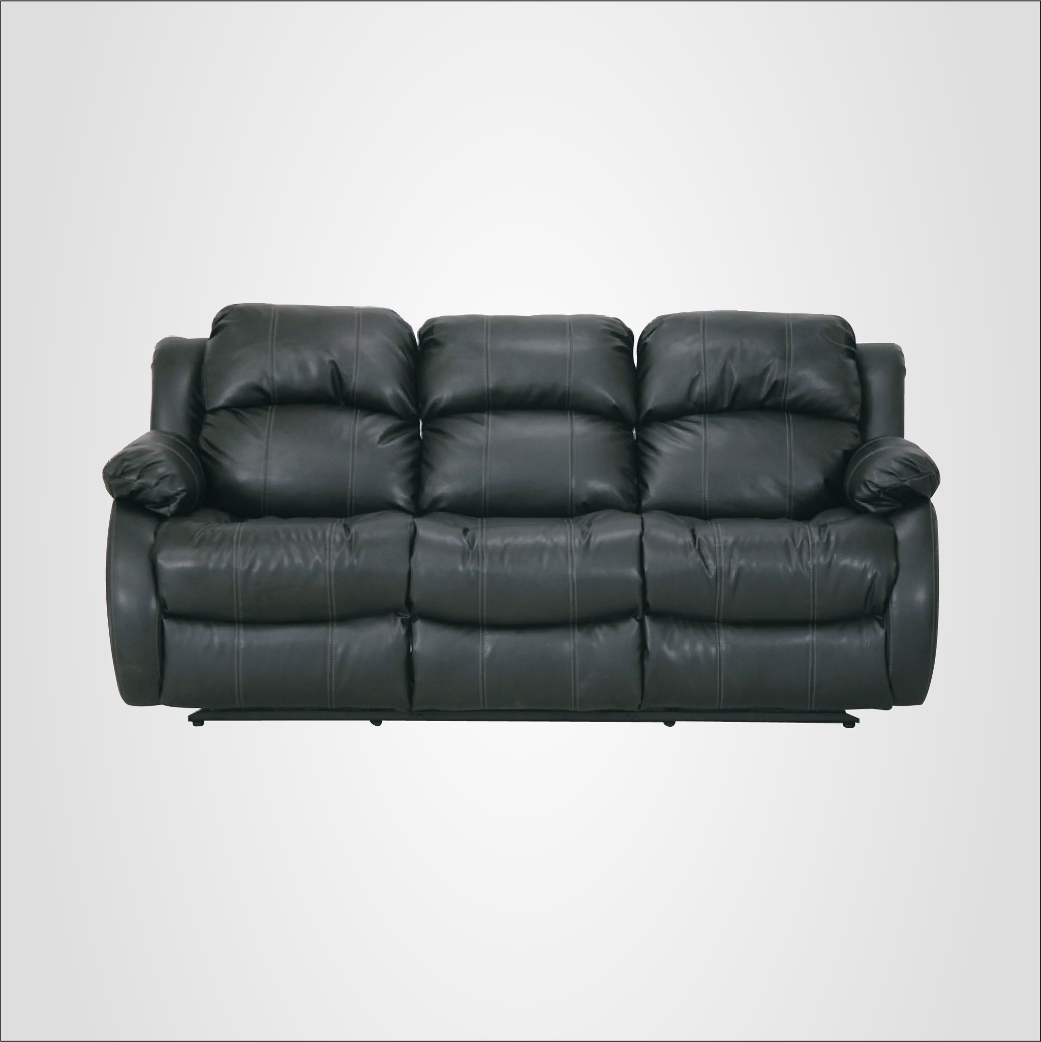 black leather love seat recliner