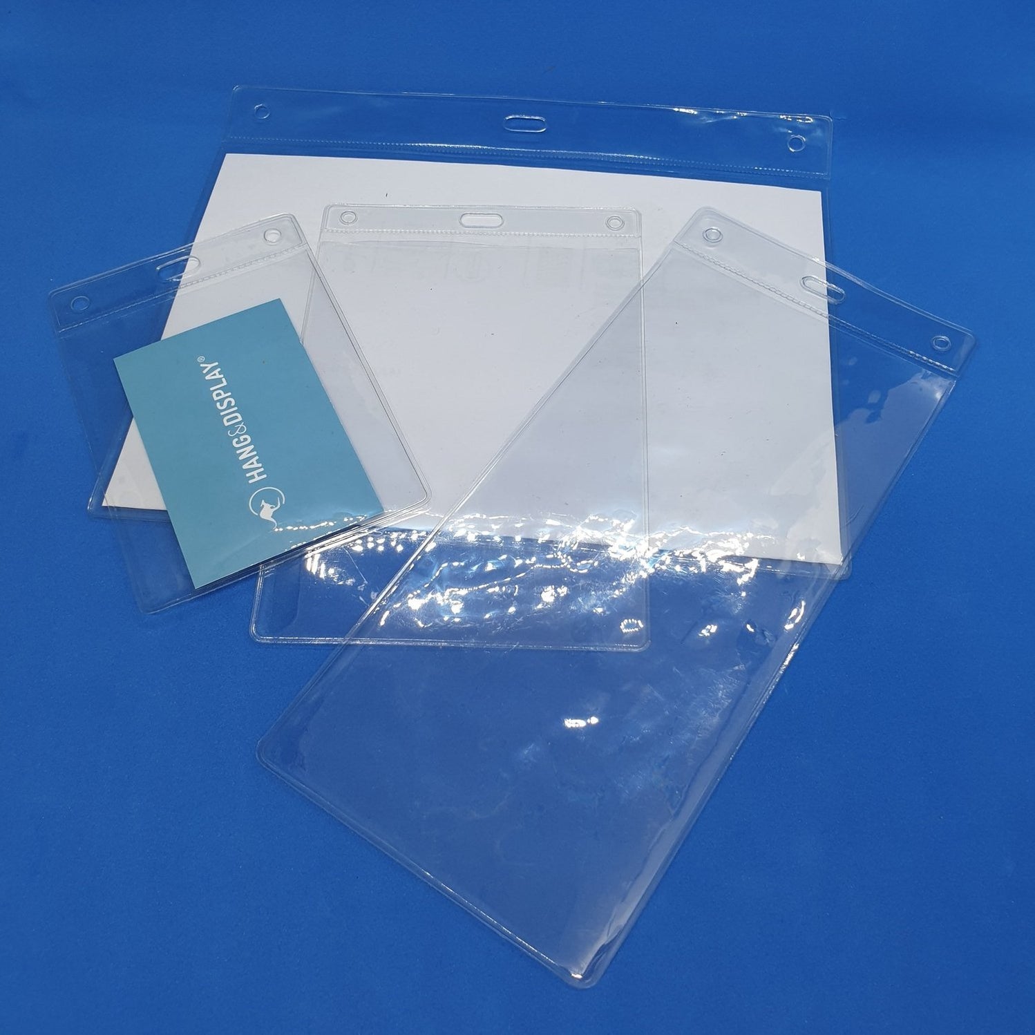 Clear PVC Pockets and Sleeves POC1 — Hang and Display