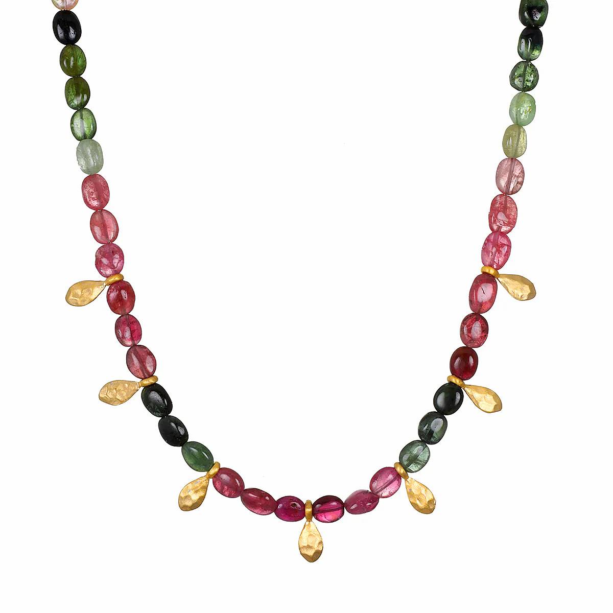 "Beginning to Bloom" Tourmaline Gemstone Necklace