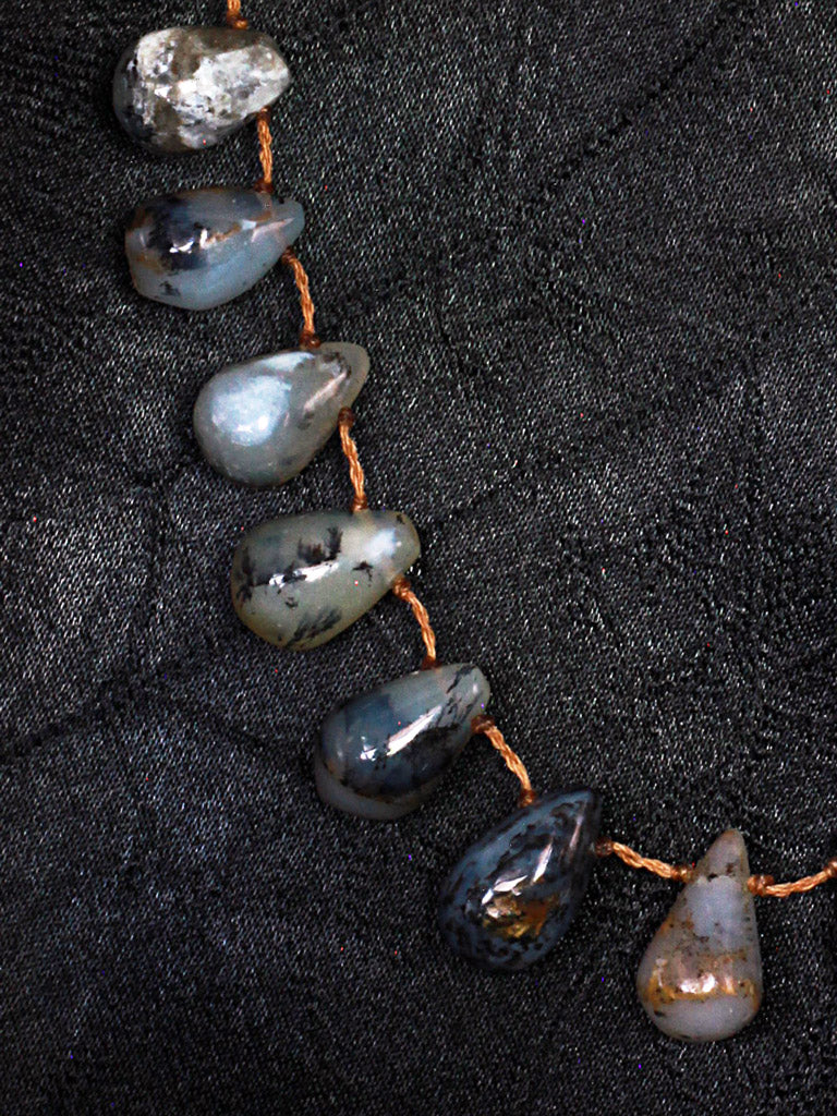 Floating Peruvian Opal Gemstone Necklace