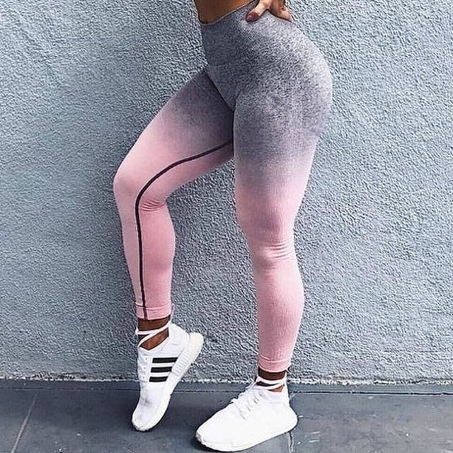 grey ombre gym leggings