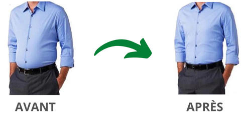 Slimming t-shirt before after