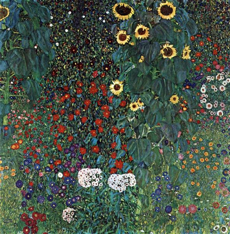 Country Garden with Sunflowers, Gustav Klimt 1905-1906