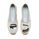 Chiara Ferragni sparkly espadrilles