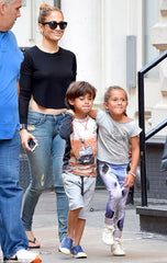 jlo blue jeans cool mom style