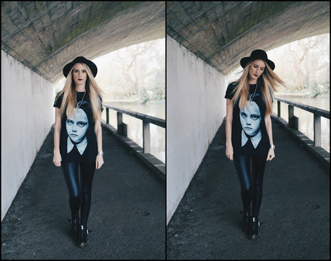 Style Blogger Sophie in Leggsington Faux Leather Leggings