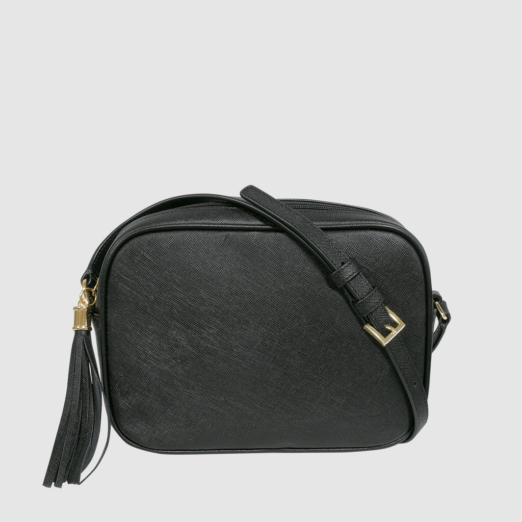 black camera bag crossbody