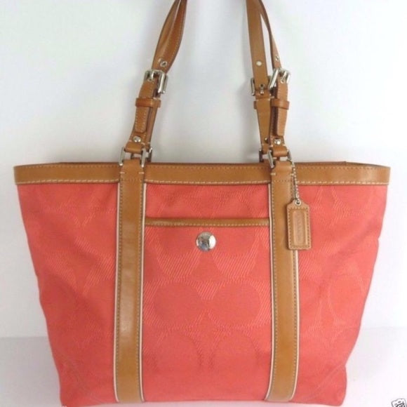 orange coach purse