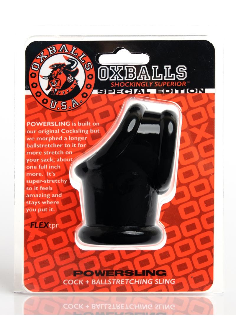 Oxballs Powersling Cock And Ball Stretching Sling - Black