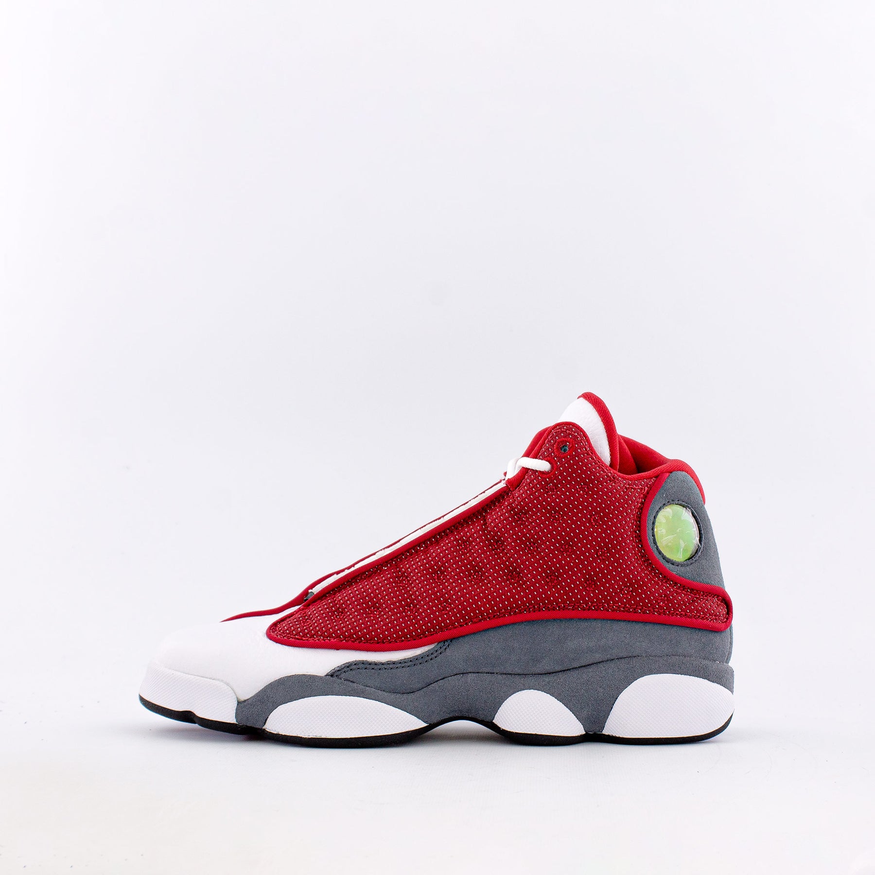 jordan 13 red and white grey