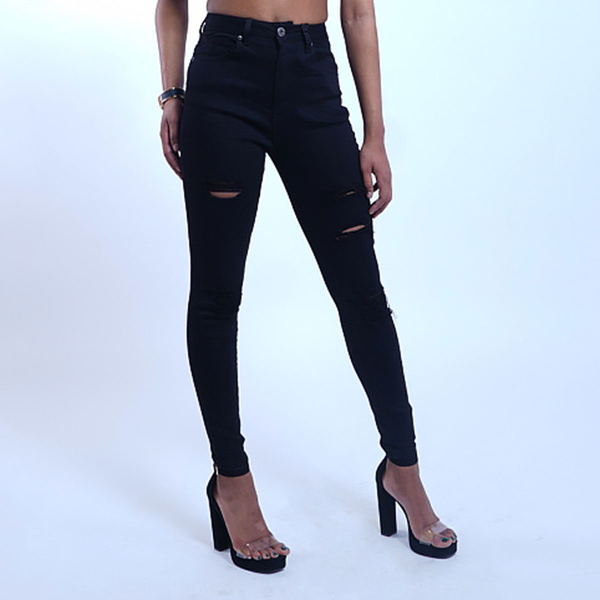 Miss YCMC hi-rise skinny distressed denim jean