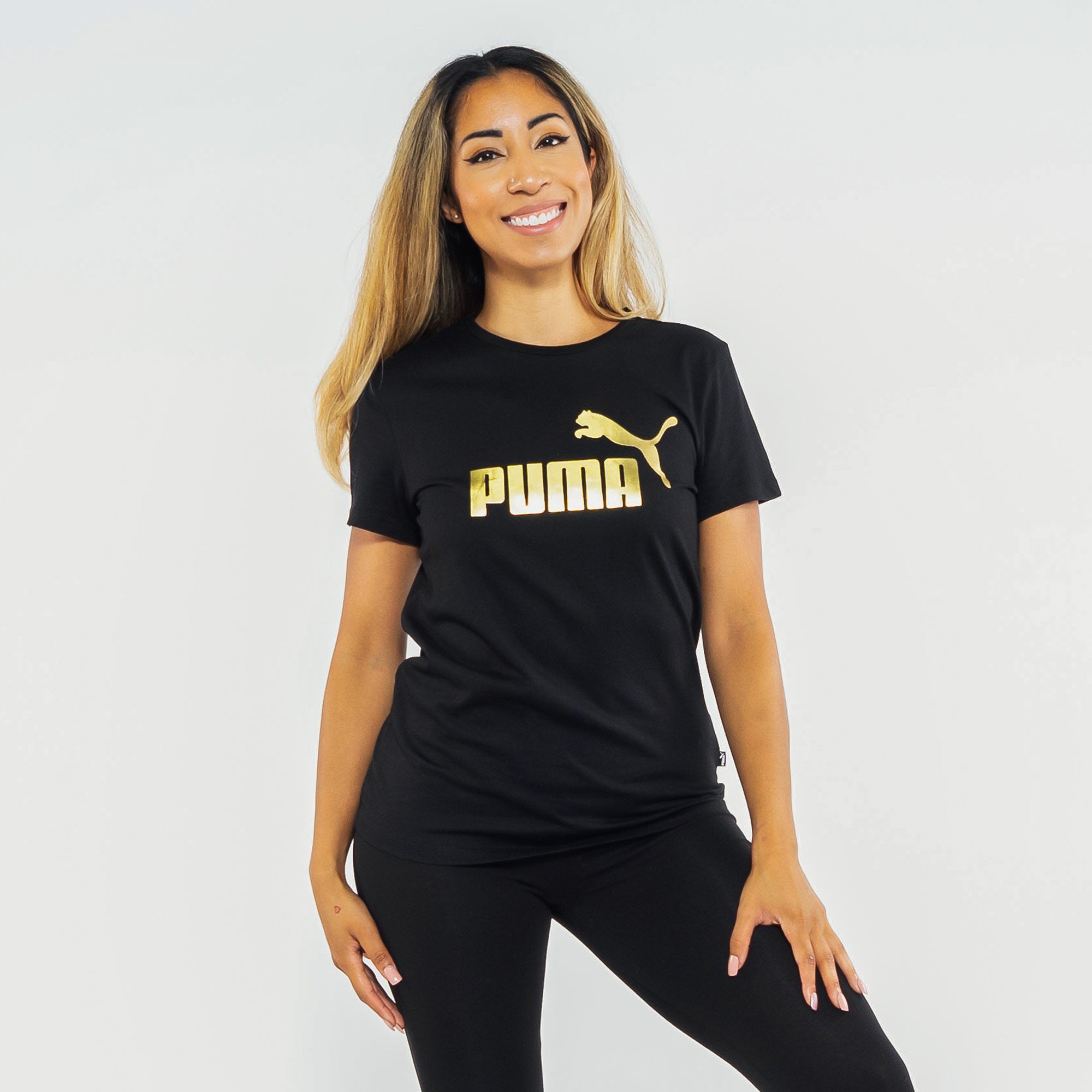 PUMA Essentials+ Metallic Logo Graphic Tee