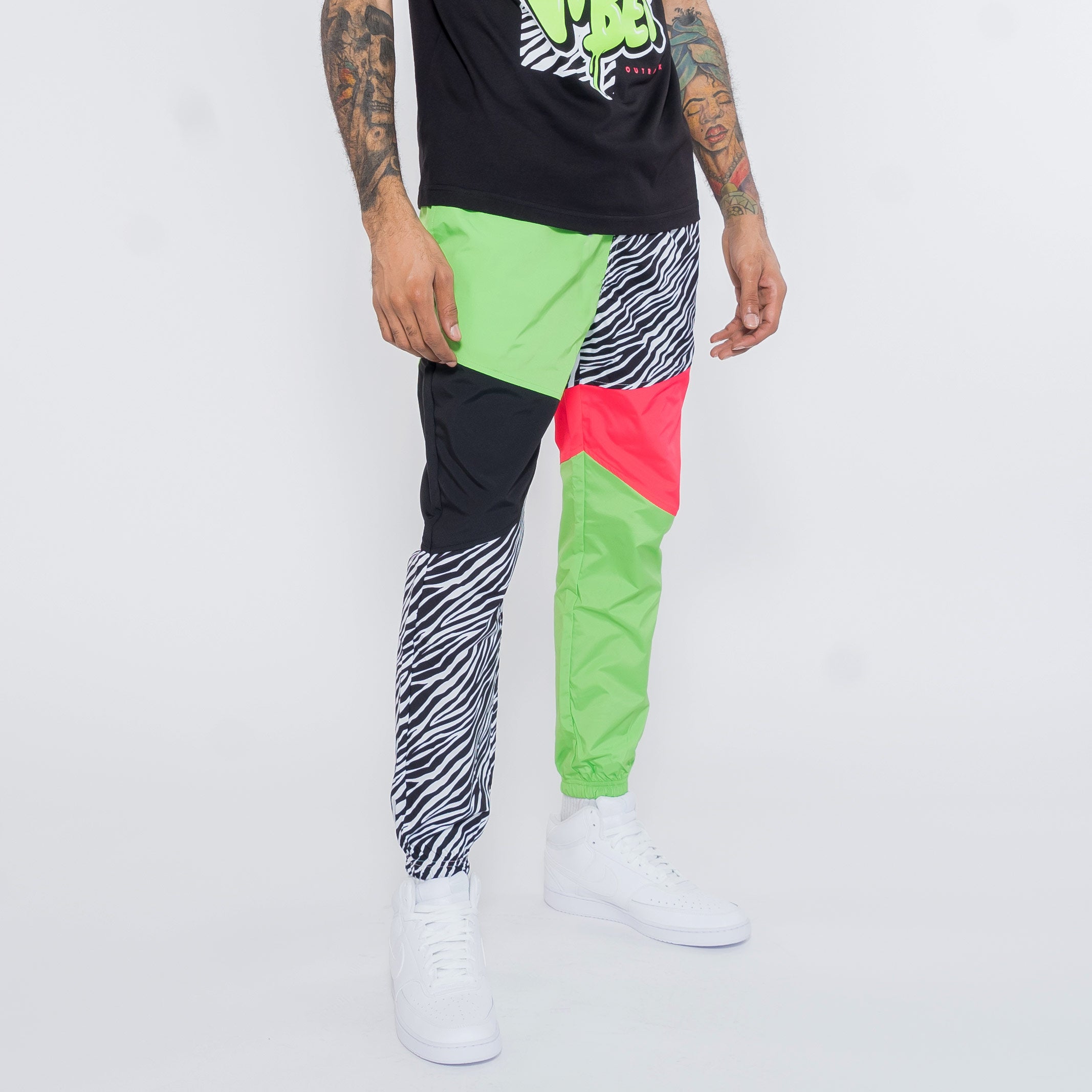 Outrank Island Zebra Nylon Joggers