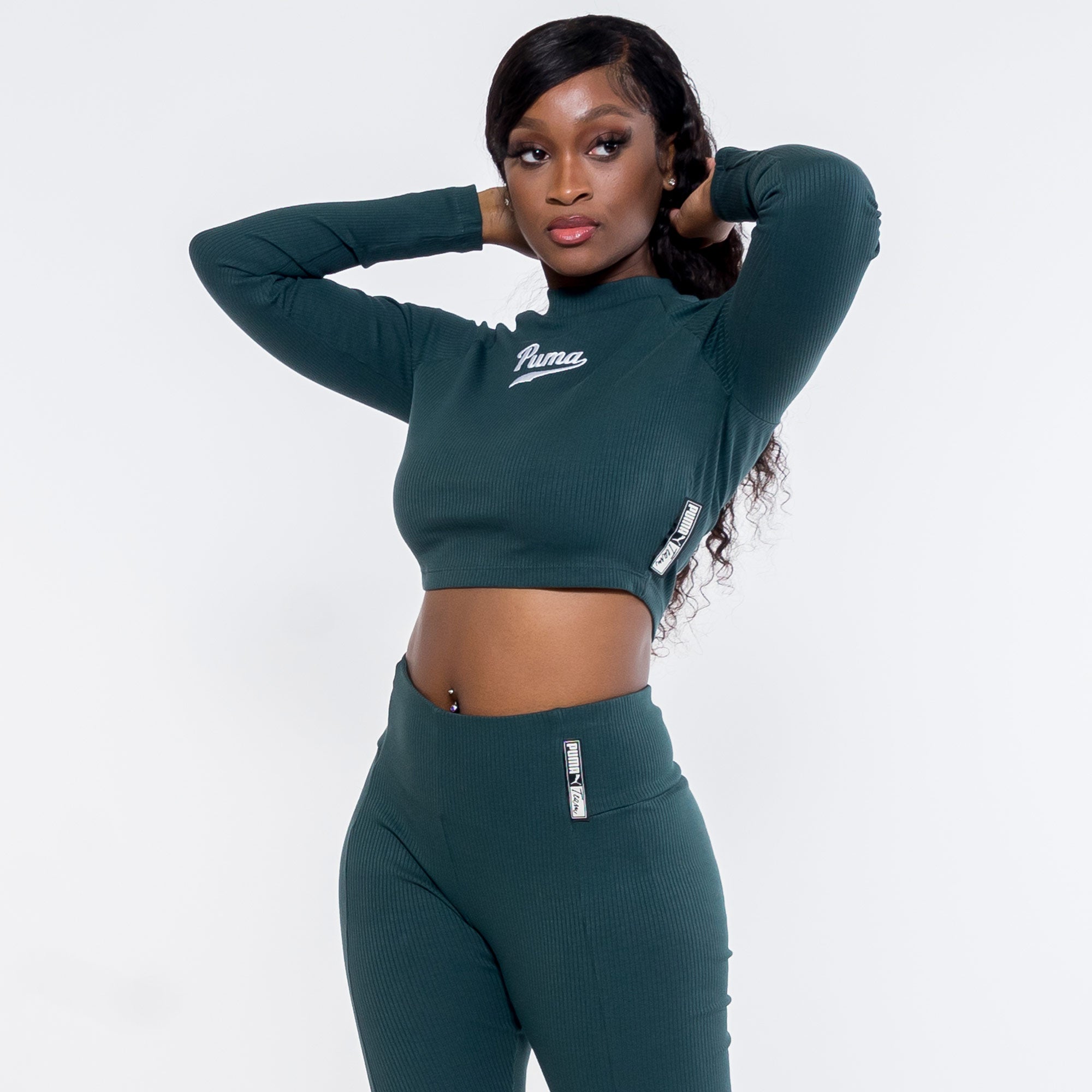 PUMA Ribbed Long Sleeve Top