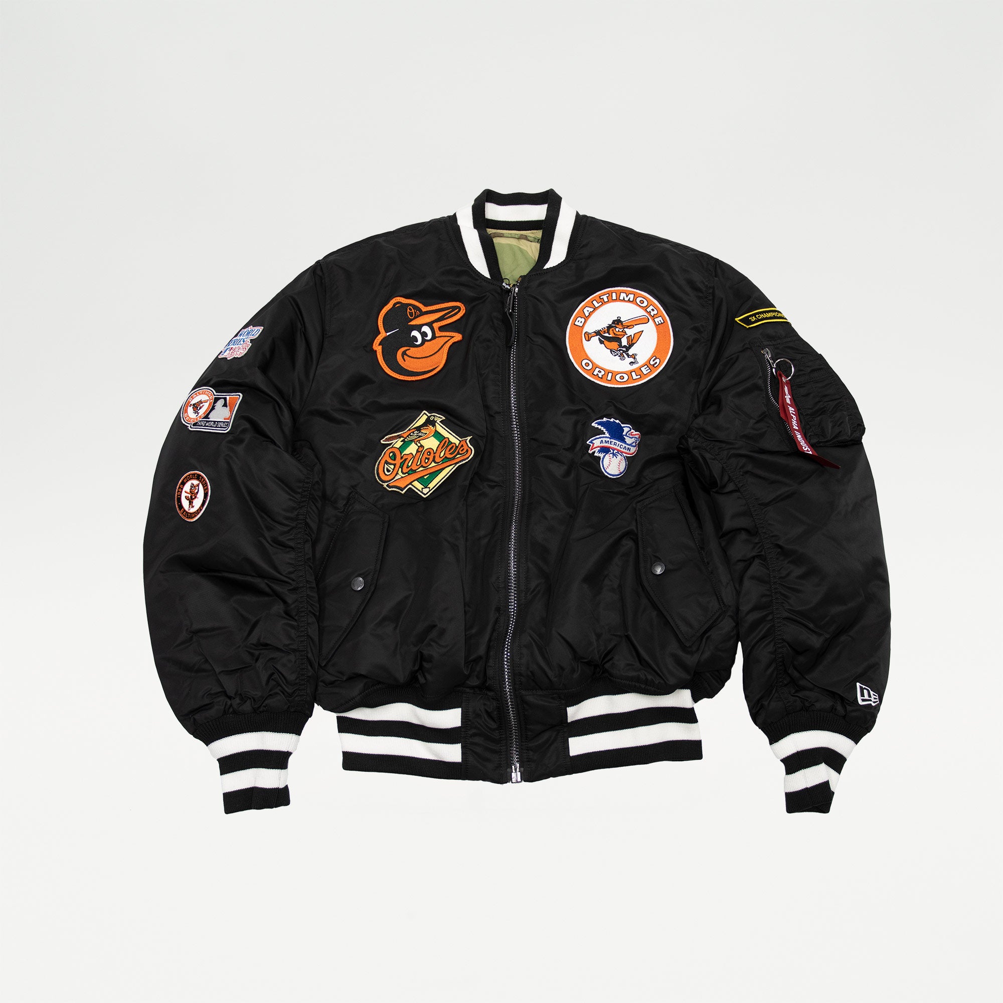 New Era x Alpha Industries MLB Baltimore Orioles Flight Jacket